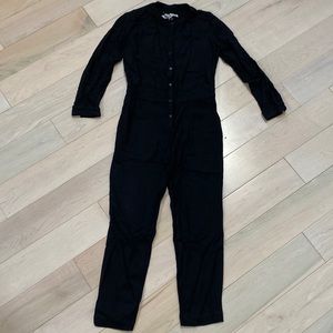 Bonpoint soft thin girls side back pockets jumpsuit 8-10